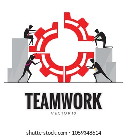 Business teamwork, Businessman silhouette, Business Concept vector 10