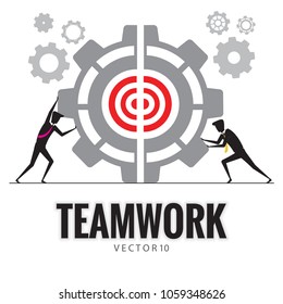Business teamwork, Businessman silhouette, Business Concept vector 10