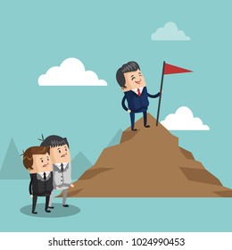 Business teamwork cartoon