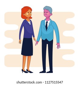 Business teamwork cartoon