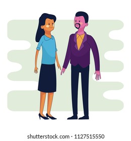 Business teamwork cartoon