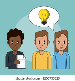 Business teamwork cartoon