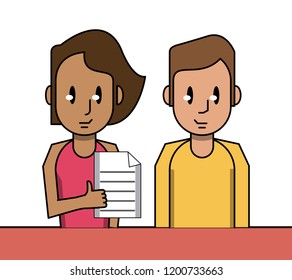 Business teamwork cartoon