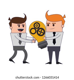 Business teamwork cartoon