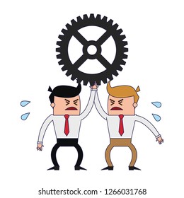 Business teamwork cartoon