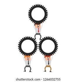 Business teamwork cartoon
