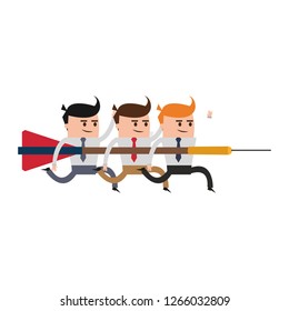 Business teamwork cartoon