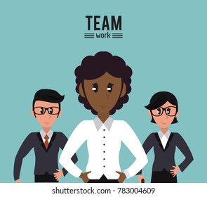 Business teamwork cartoon