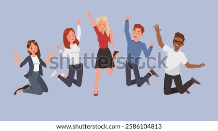 Business teamwork character vector illustration design.