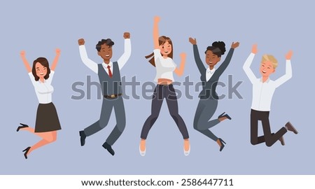 Business teamwork character vector illustration design.
