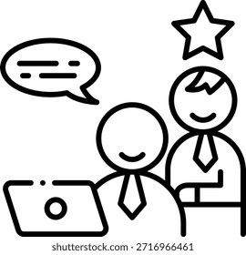 Icono de trabajo en equipo y colaboración empresarial