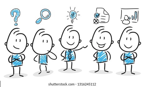 Business Teamwork Concept hand drawn