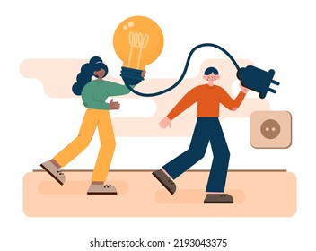 Business teamwork concept. Idea of partnership and cooperation on the way towards a success, business profit and financial growth. Flat vector illustration