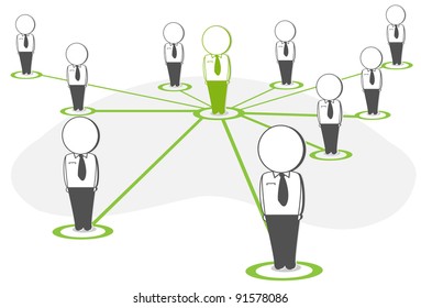 business teamwork concept in social networking