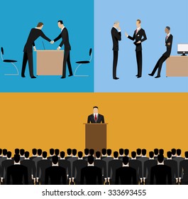 Business Teamwork Concept. Vector illustration. Flat style illustration