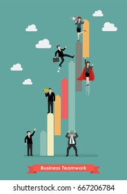 Business teamwork concept. Vector illustration