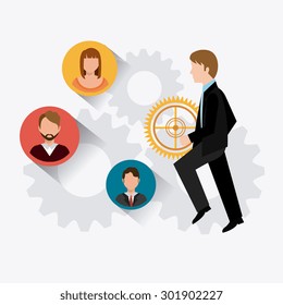 Business teamwork design, vector illustration eps 10.
