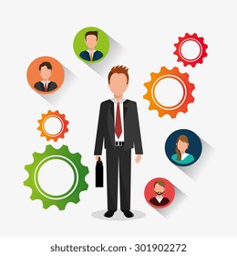 Business teamwork design, vector illustration eps 10.