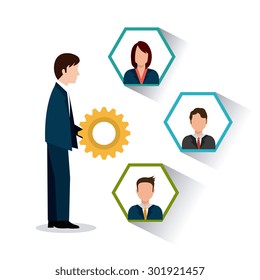 Business teamwork design, vector illustration eps 10.