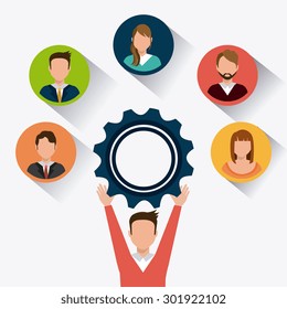 Business teamwork design, vector illustration eps 10.