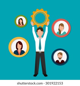 Business teamwork design, vector illustration eps 10.
