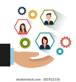 Business teamwork design, vector illustration eps 10.
