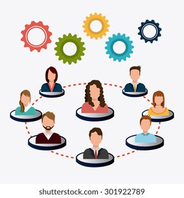 Business teamwork design, vector illustration eps 10.