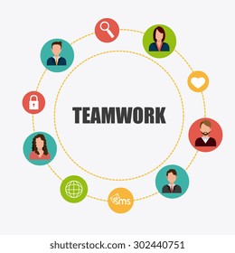 Business teamwork design, vector illustration eps 10.