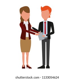 Business teamwork with documents