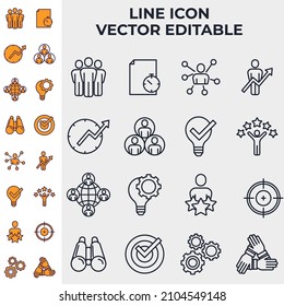 Business teamwork elements set icon symbol template for graphic and web design collection logo vector illustration