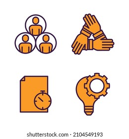 Business teamwork elements set icon symbol template for graphic and web design collection logo vector illustration