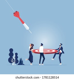 Business teamwork engaged to achieve a target goals-Business marketing susses concept