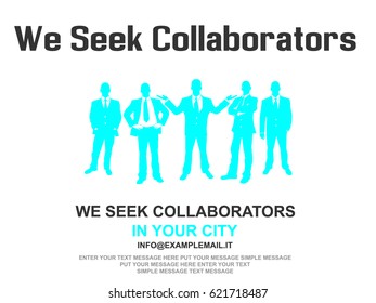Business teamwork flyer poster design background light blue