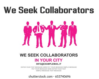 Business teamwork flyer poster design background