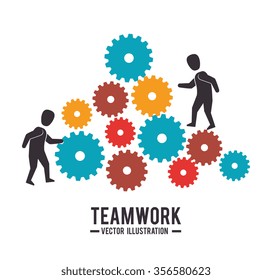 Business teamwork graphic design, vector illustration eps10