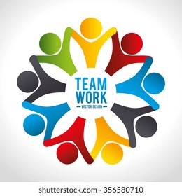 Business teamwork graphic design, vector illustration eps10
