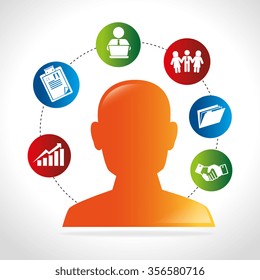 Business teamwork graphic design, vector illustration eps10
