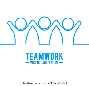 Business teamwork graphic design, vector illustration eps10