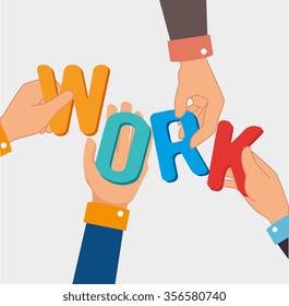 Business teamwork graphic design, vector illustration eps10
