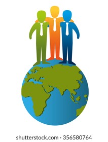 Business teamwork graphic design, vector illustration eps10