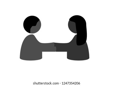 business teamwork handshark partnership symbol concept. vector illustraion. 