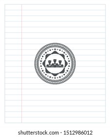business teamwork icon draw with pencil effect. Vector Illustration. Detailed.