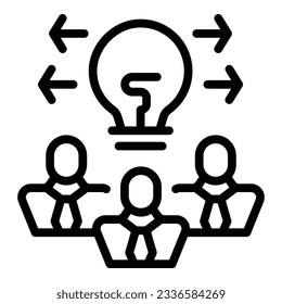 Business teamwork icon outline vector. Team office. Strategy idea