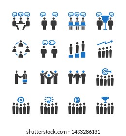 Business teamwork icon set.Vector illustration