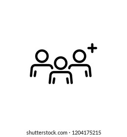 Business teamwork icon. Business skill icon. Teamwork skill icon.