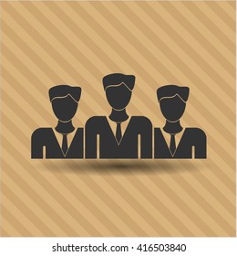 Business-Teamwork-Symbol, Vektorsymbol für flache EPG-App