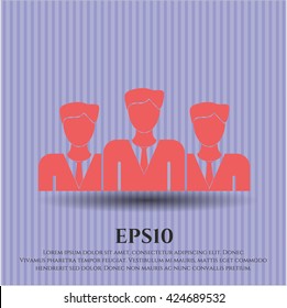 business teamwork icon vector symbol flat eps jpg app