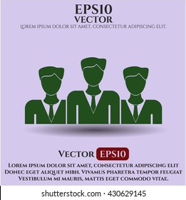 icono de trabajo en equipo vector símbolo eps planos jpg aplicación