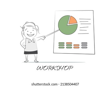 Business Teamwork, Idea Concept Illustration. Doodle style character.