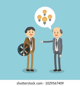 Business teamwork with ideas